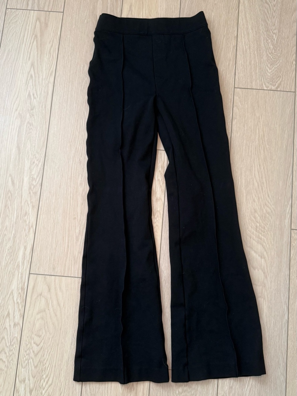 SPANX Black High-Waist Knit Flare work Pants